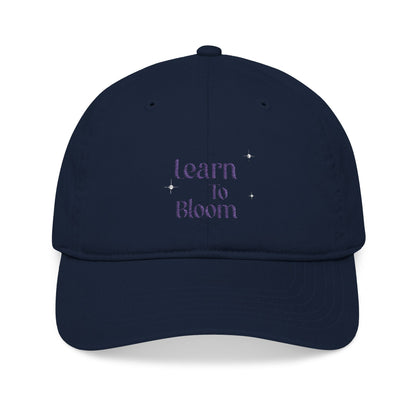 Learn To Bloom Baseball Cap Embroidery