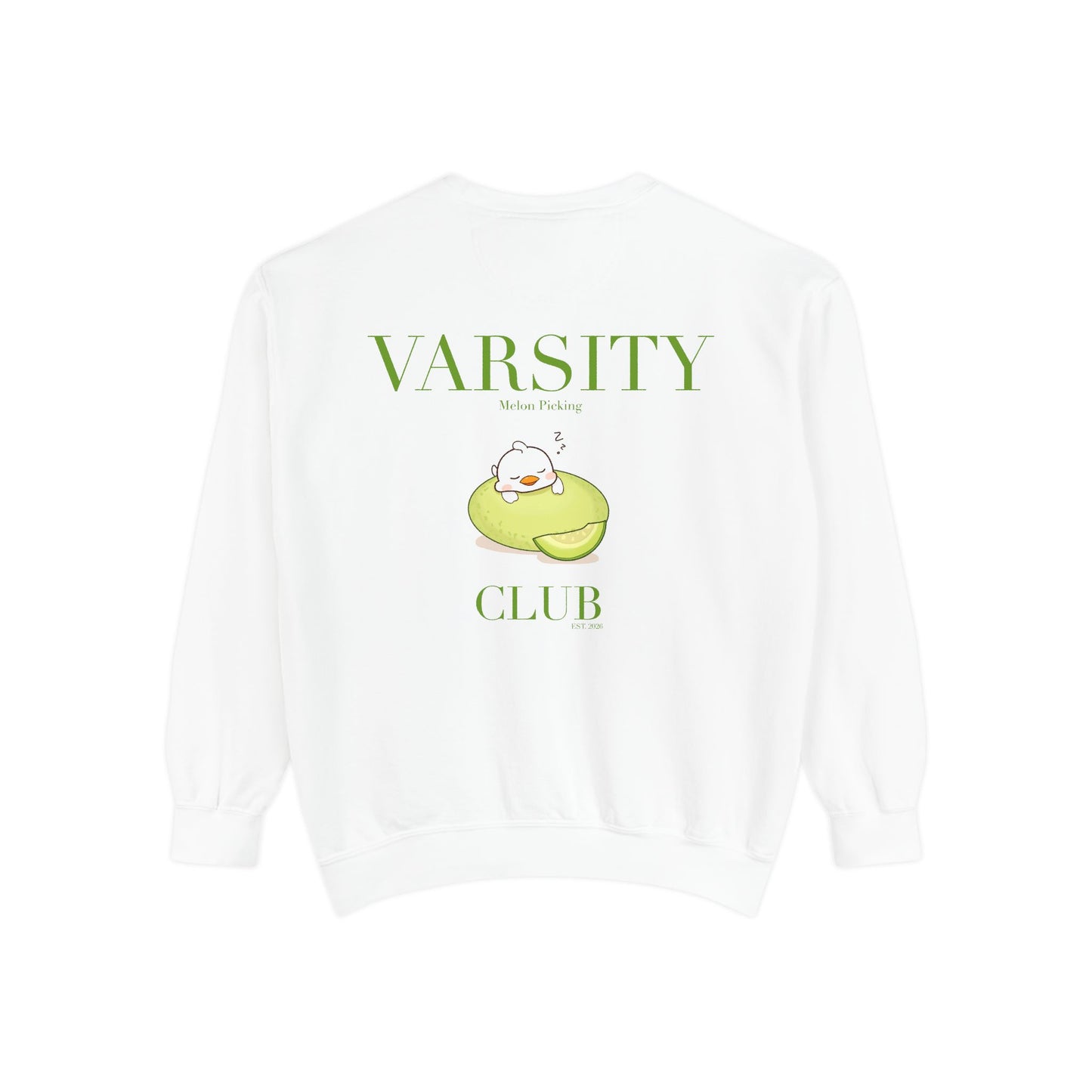Varsity Melon Picking Duck Sweatshirt
