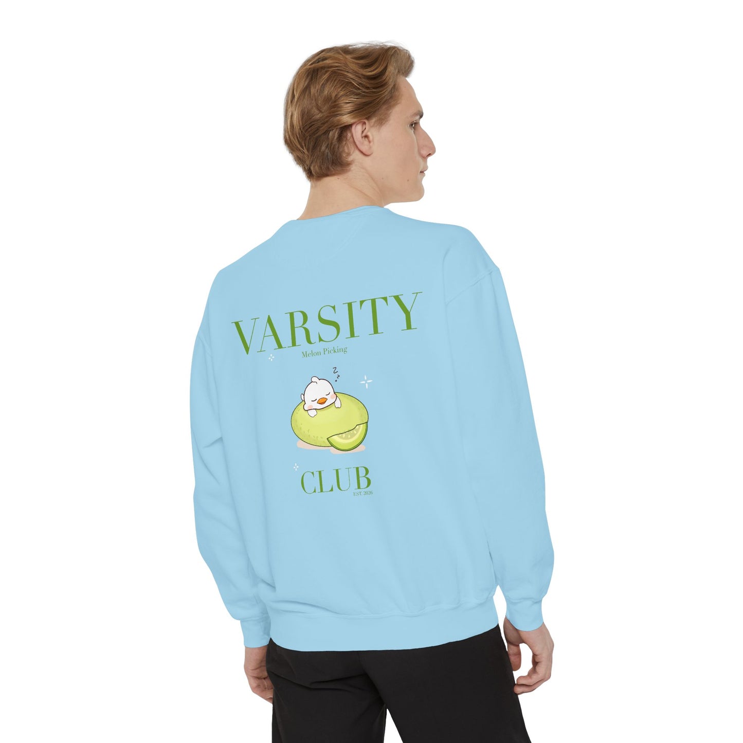 Varsity Melon Picking Duck Sweatshirt