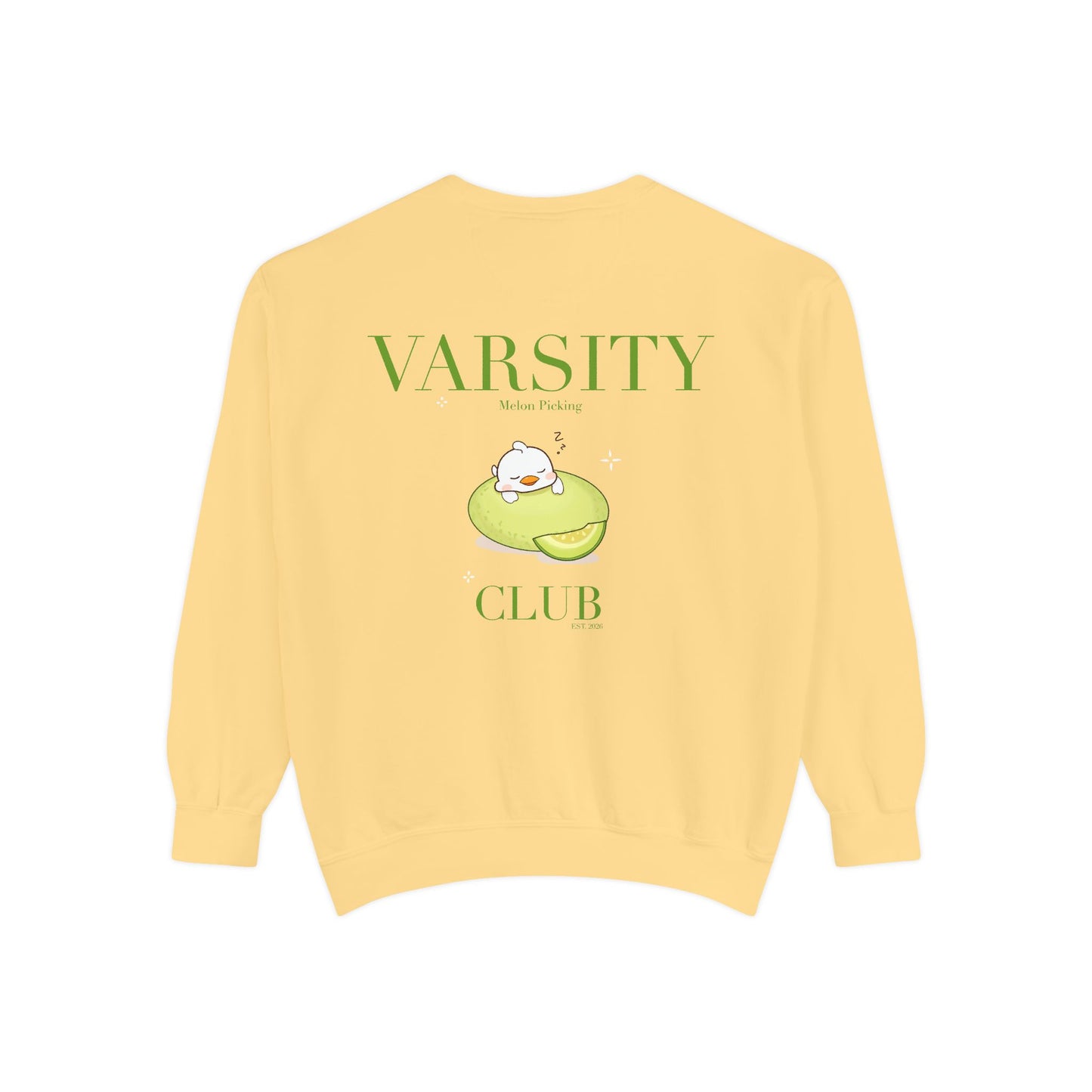 Varsity Melon Picking Duck Sweatshirt