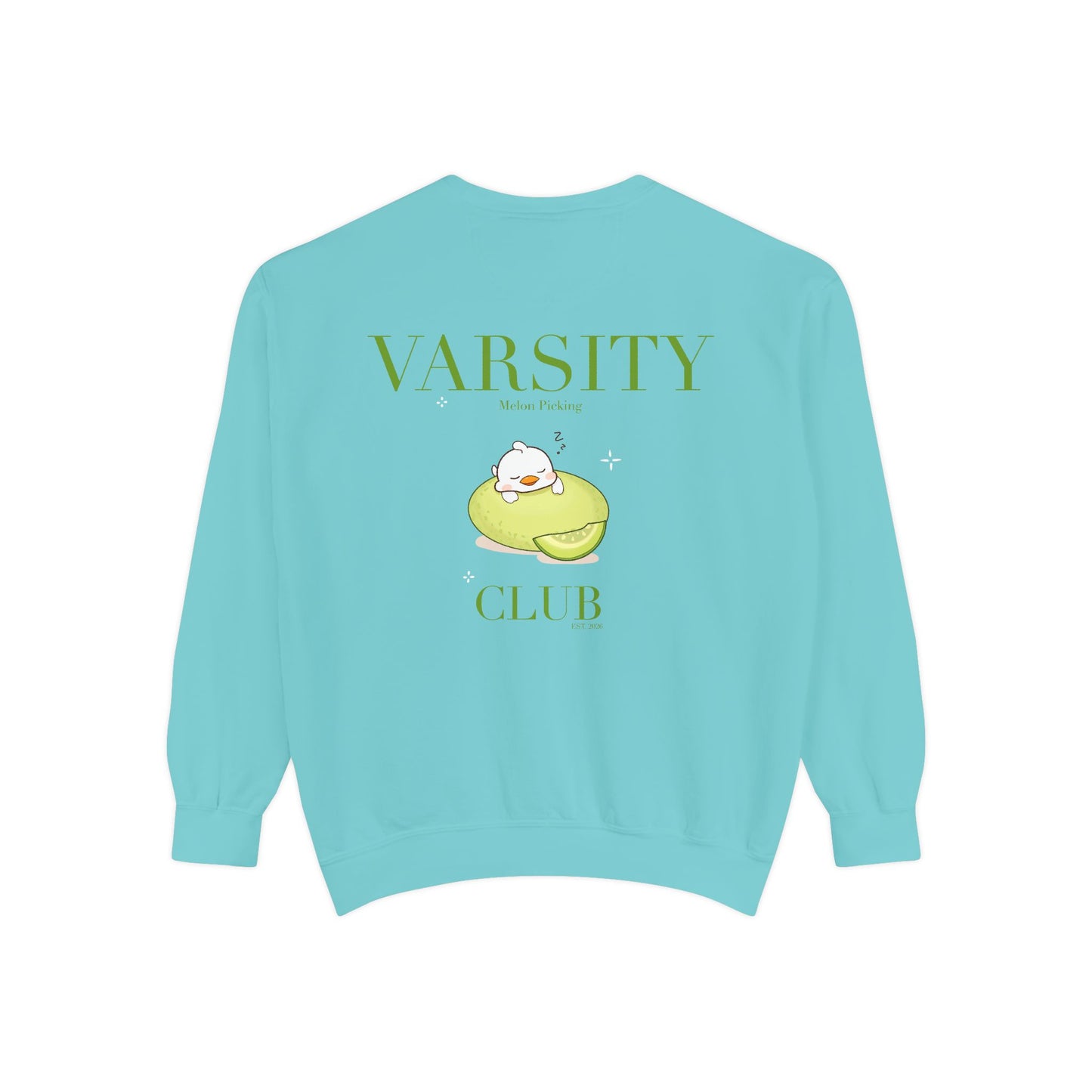 Varsity Melon Picking Duck Sweatshirt