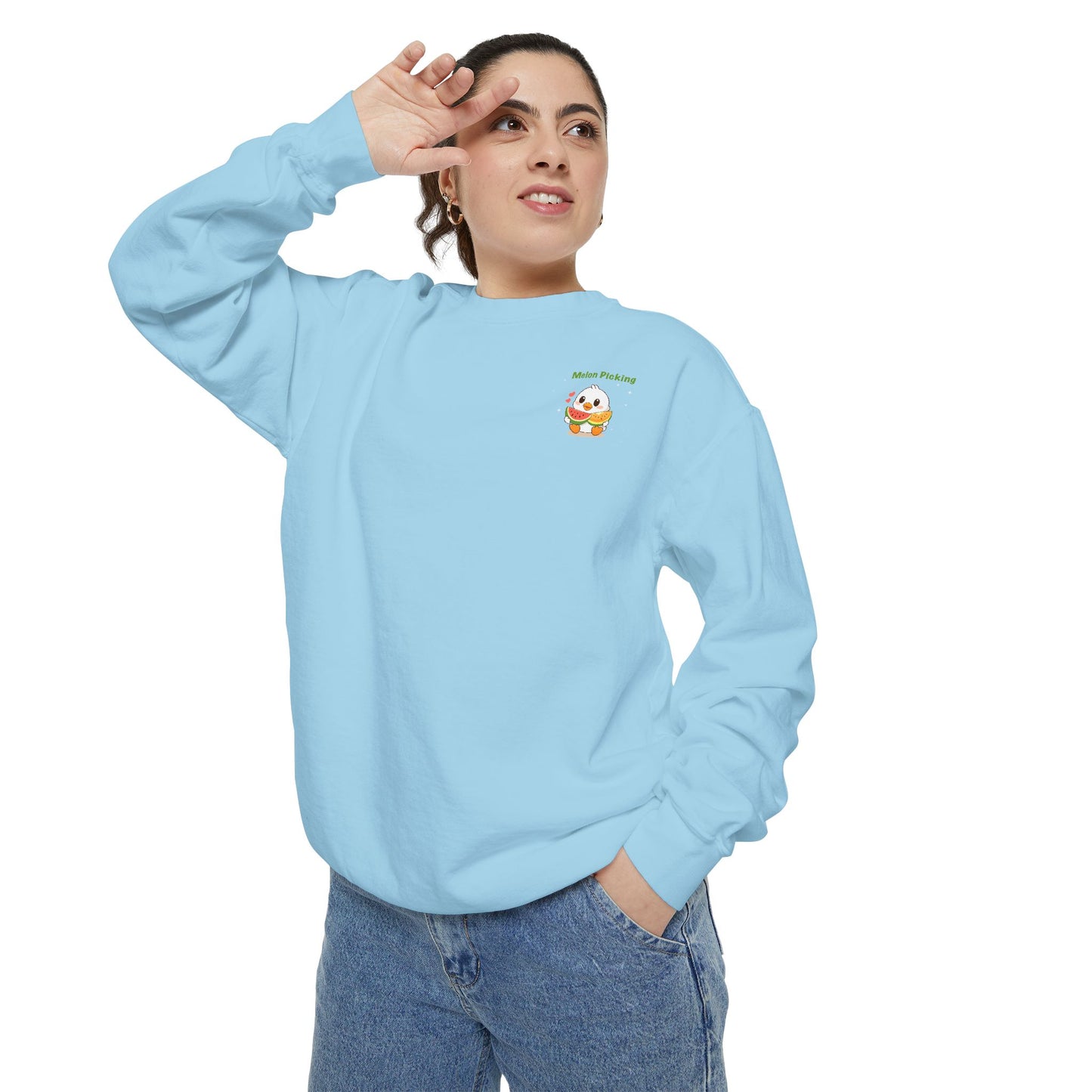 Varsity Melon Picking Duck Sweatshirt