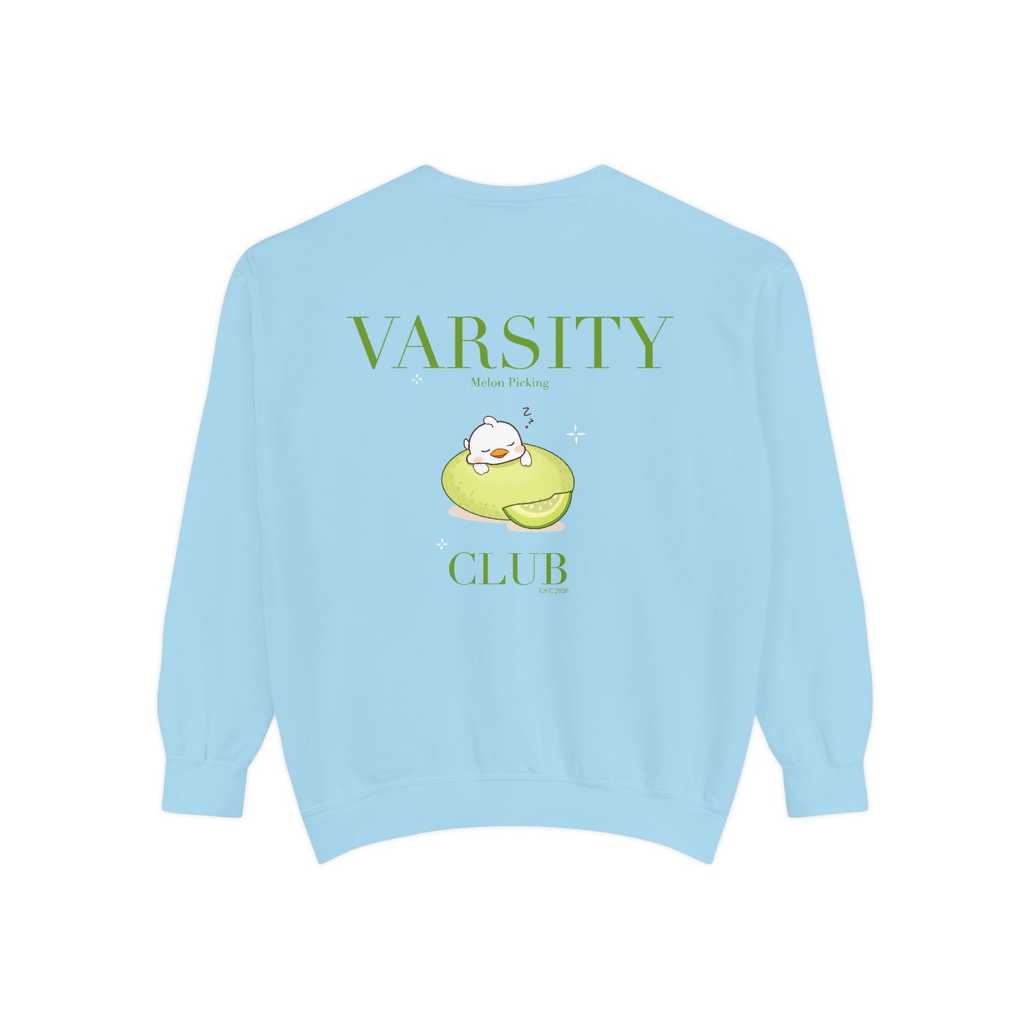 Varsity Melon Picking Duck Sweatshirt