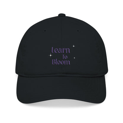 Learn To Bloom Baseball Cap Embroidery