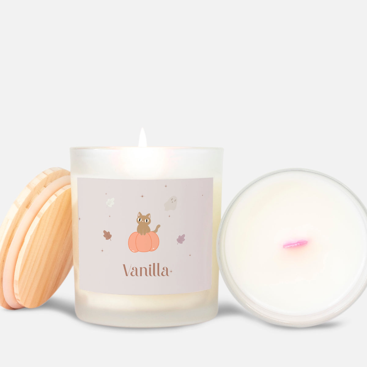 Candle Frosted (Pink Wick) Glass