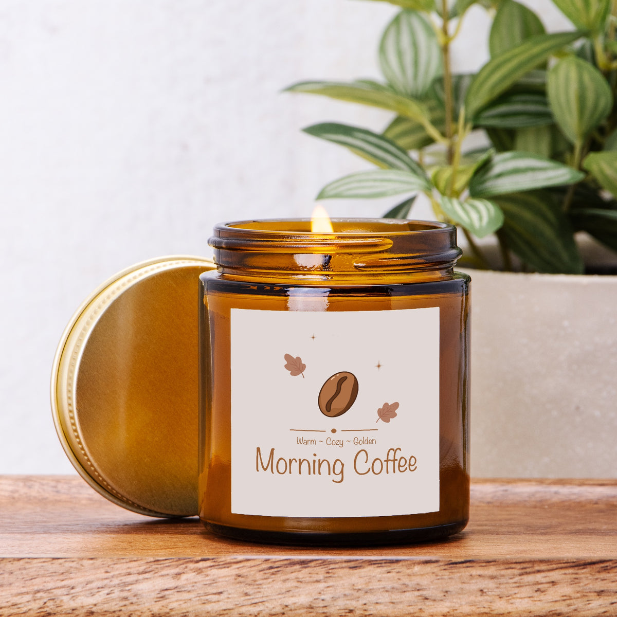 Morning Coffee Amber Jar 4oz Candle