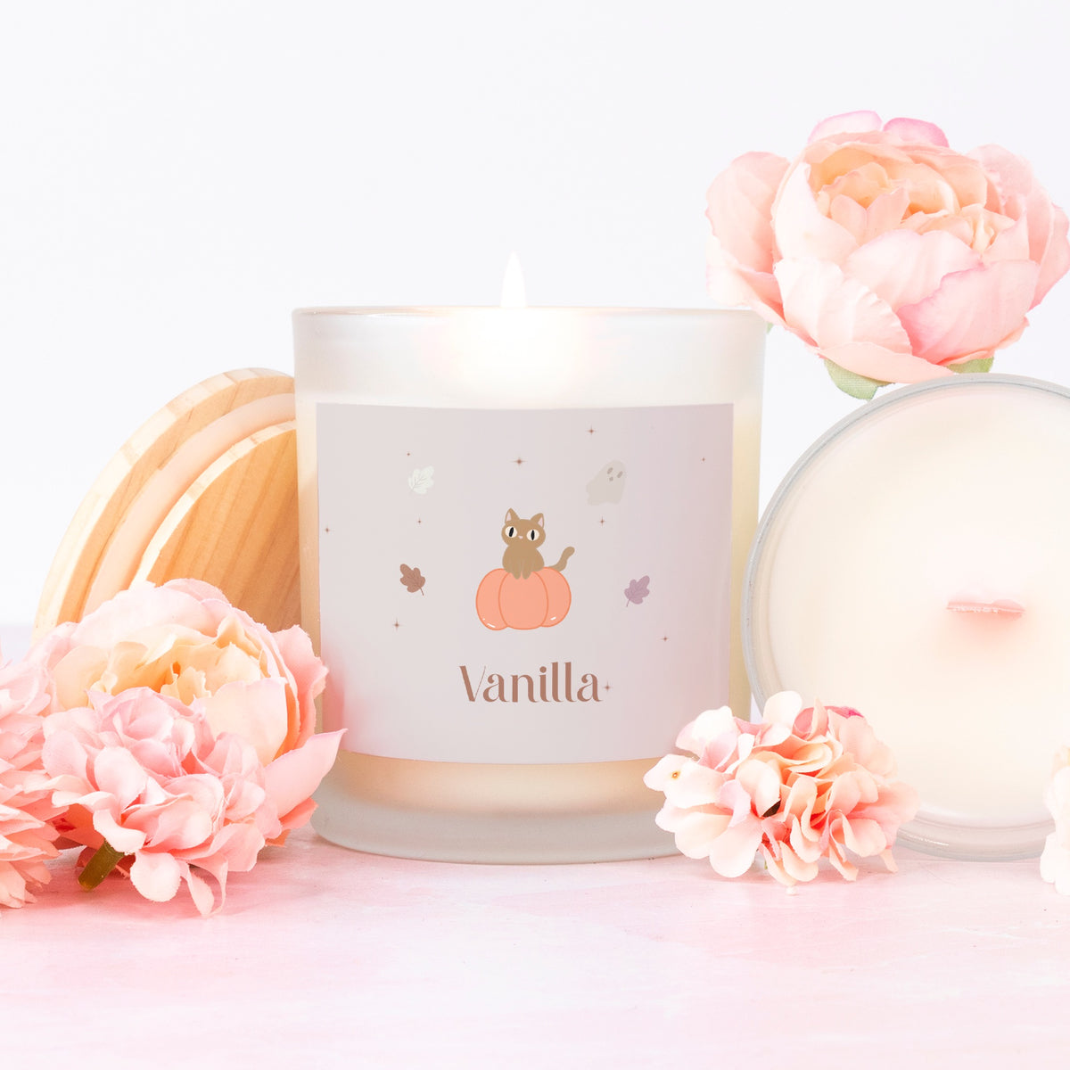 Candle Frosted (Pink Wick) Glass